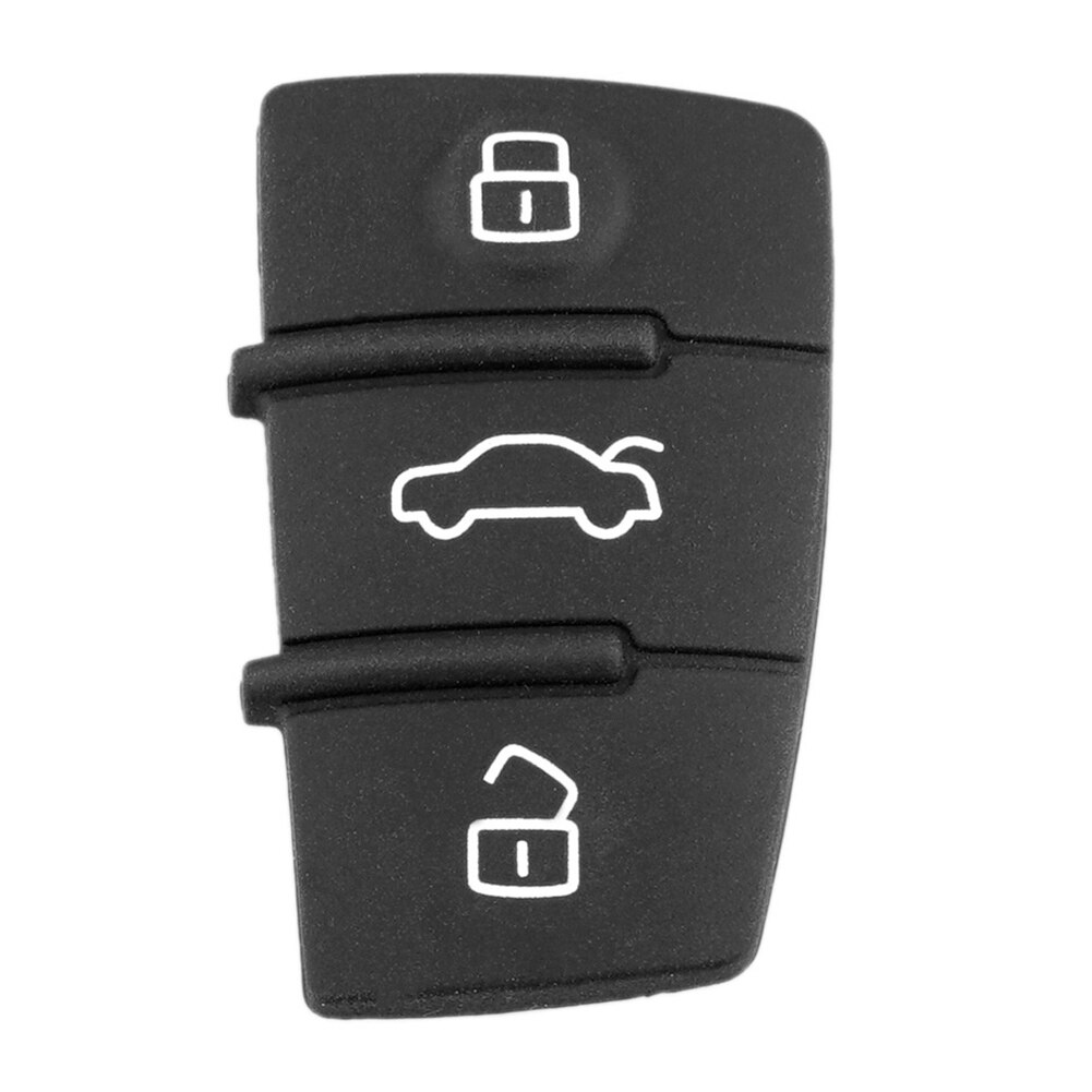Car Remote Key Shell Replacement 3 Button Key Fob Case Rubber Pad for Audio A1 S1 A3 S3 A4 A6 Quattro 2006
