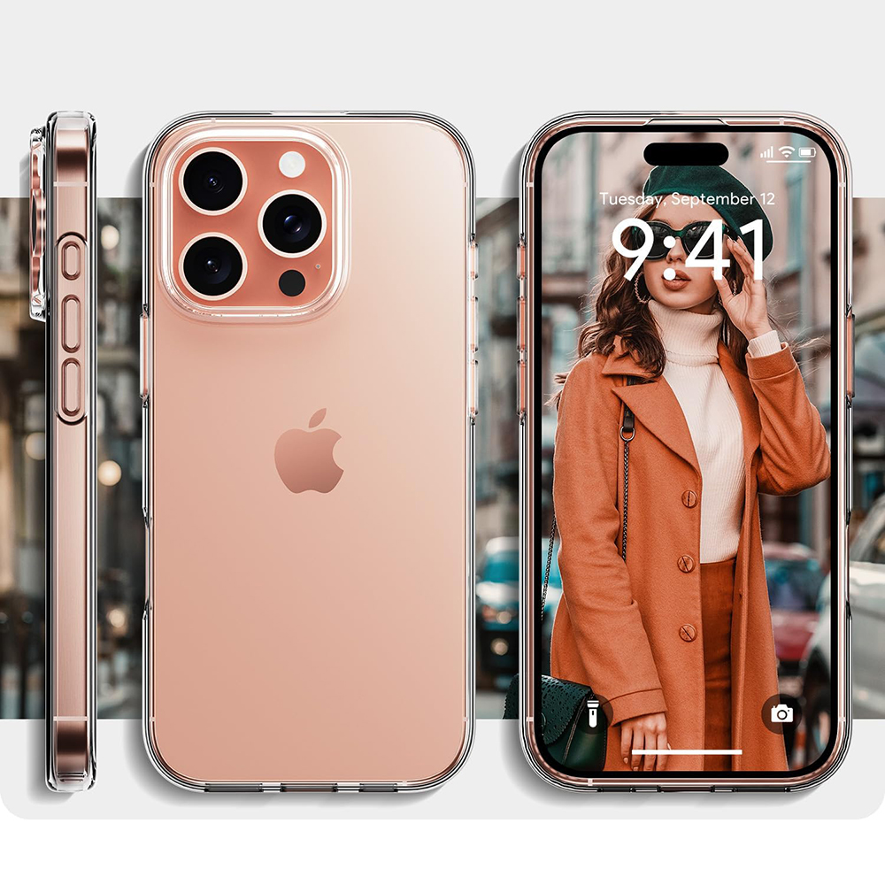 Coque en silicone Ultra fine pour iPhone 16 Pro Max, coque souple transparente pour iPhone 16 Plus 16Pro ProMax