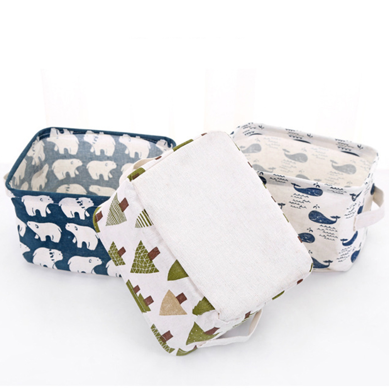 Pöytätulostettu söpö kankaalle säilytyslaatikot kaappi lelu säilytyskori kontti järjestäjä kodin kangas kuutio säilytyslaatikot