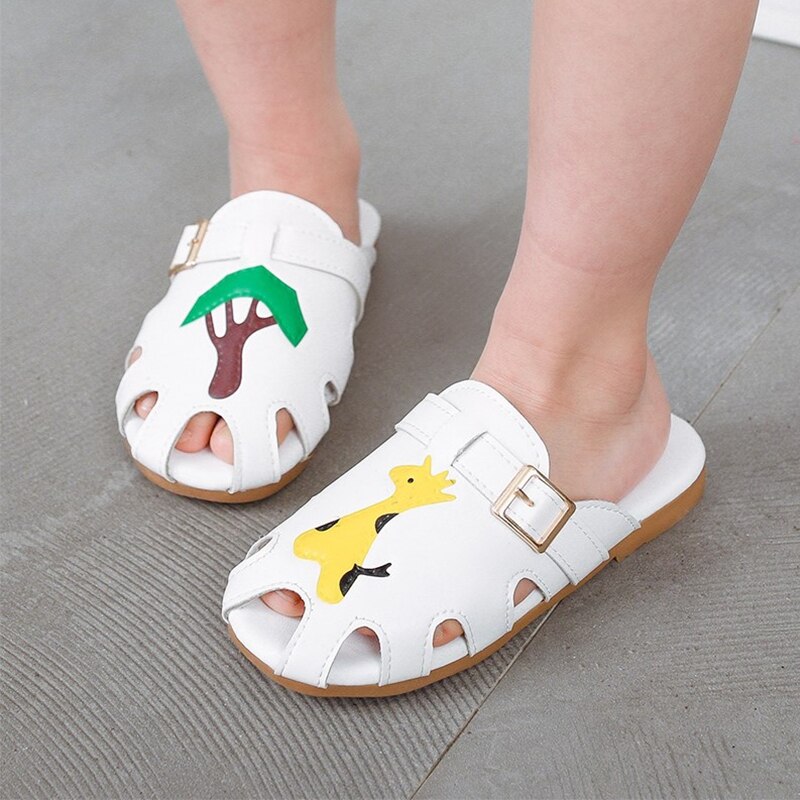 Skoex Children Shoes Girls Cartoon Slippers Soft Bottom Anti-slippery Home Shoes Kids Outdoor Beach Sandals Slippers