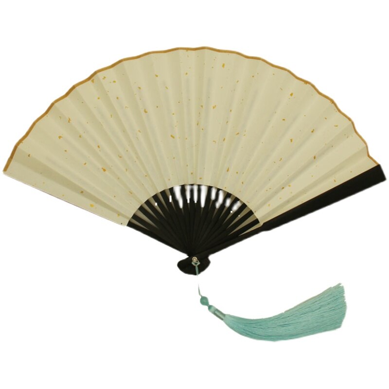 Chinese Brush Pen Calligraphy Paper Fan Ink Painting Creation Rice Paper Ventilador Blank Men/women Folding Xuan Paper Hand Fan