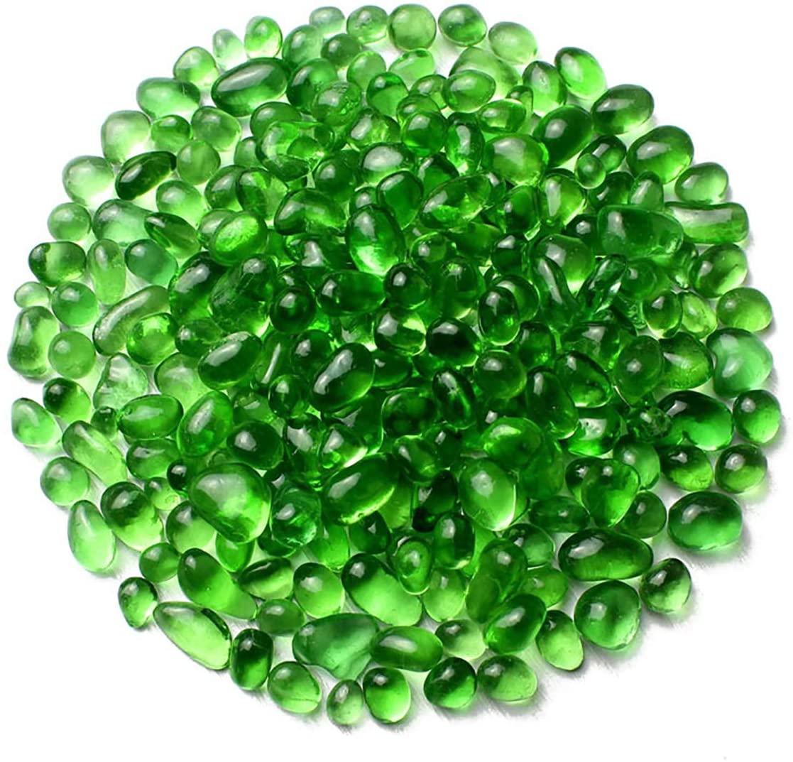 Pierres de verre et de sable pour Aquarium, 500g, cristaux artificiels, rochers pour Vase de remplissage, décoration de Table: green