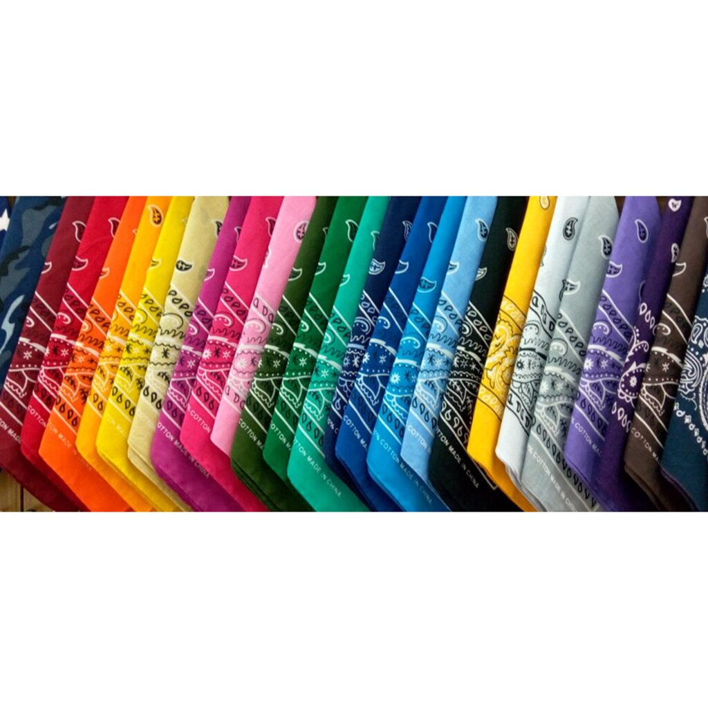 55x55cm Cotton Paisley Bandana Scarf Headband Women's Scarves Men's Bandana Headband Hiking Scarves Hair Band Wrist Wraps