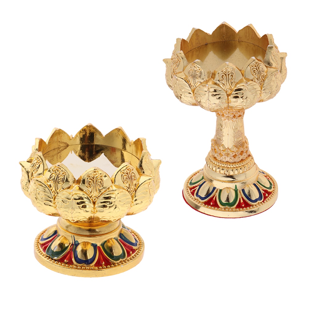 45/76mm höjd buddha lotus smör ljus lamphållare bas brännare för hemmet ber säkert/ förmögenhet/ tur