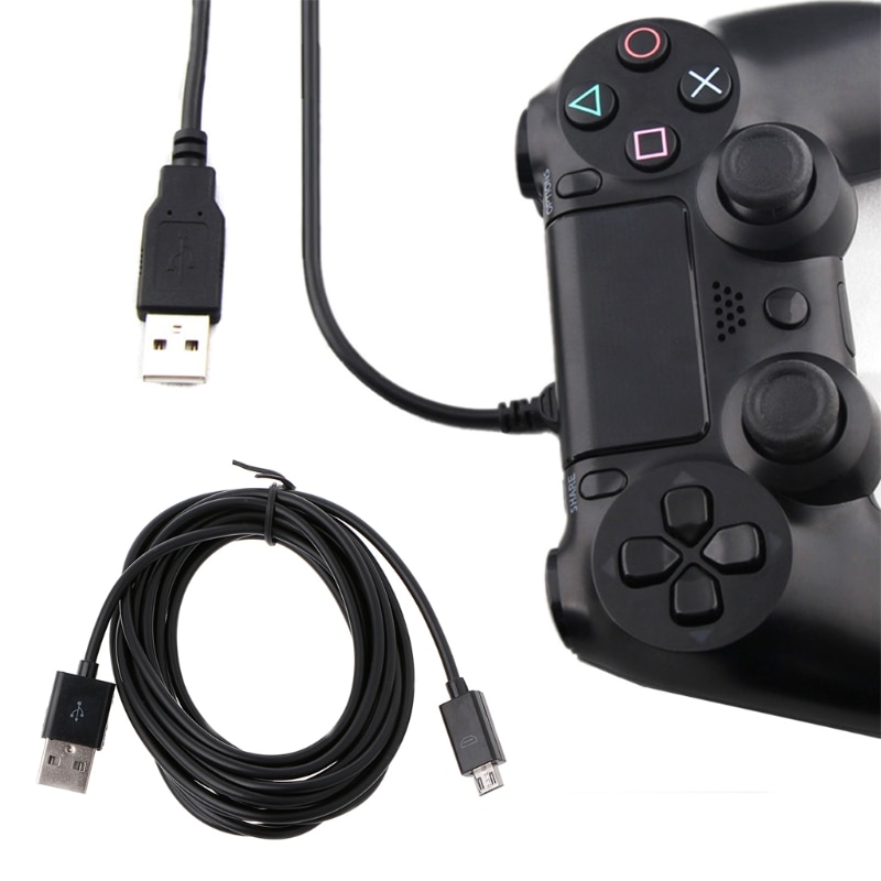 Long 3 Meter Micro USB Charge Charging Power Cable For PS4 Xbox One Controllers