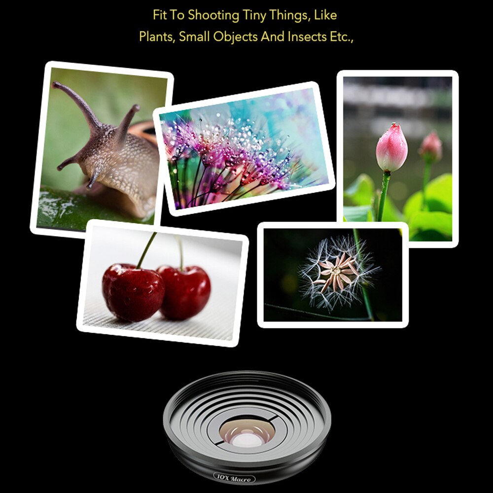 APEXEL HD 10X Super Macro Lens Phone Camera Mobile Macro Lens For iPhone X XS MAX Samsung S9 S10 Xiaomi Redmi All Smartphones