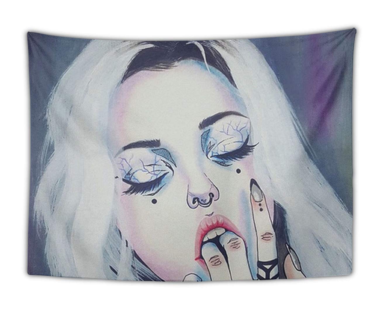 Cool Goth Women Art Tapestry Wall Hanging Indian Dorm Decor