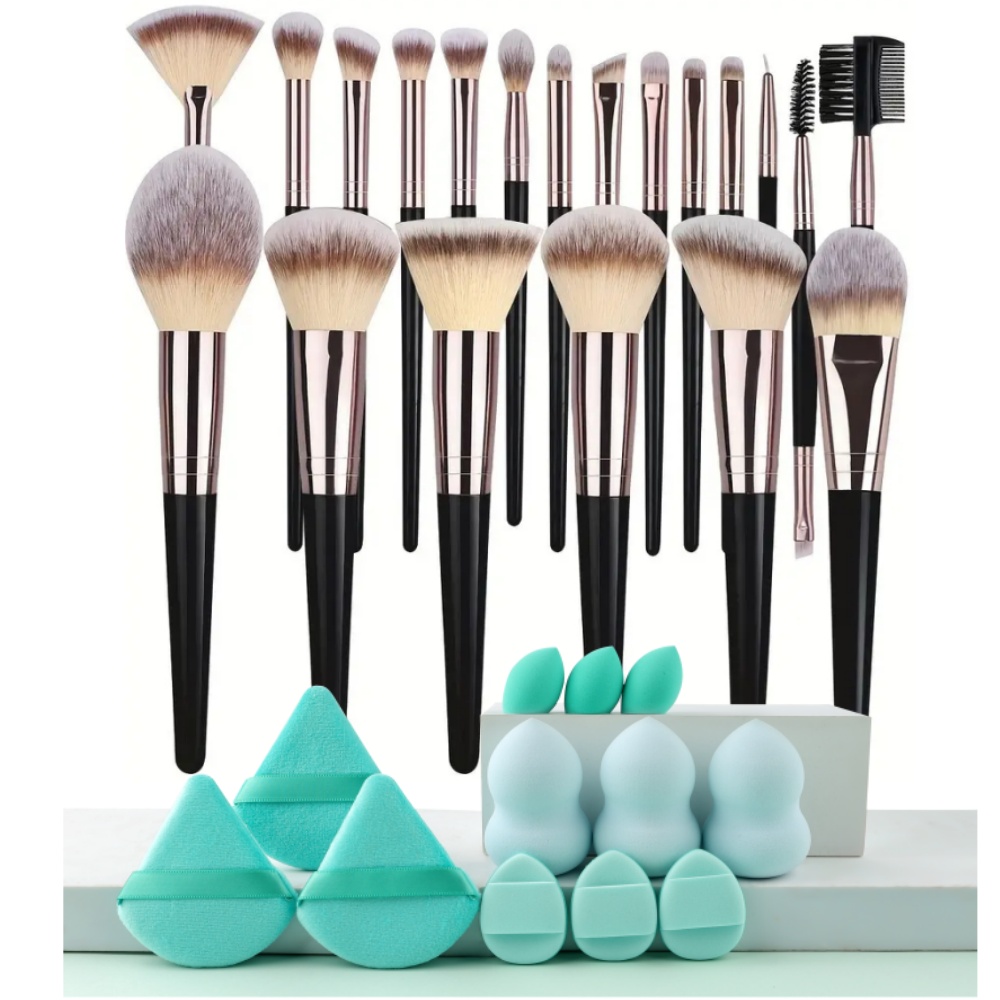 3-20PCS Makeup Brushes Set Fluffy Eyeshadow Foundation Concealer Blush Highlighter Female Cosmetics Beauty Tools Storage box: Pink