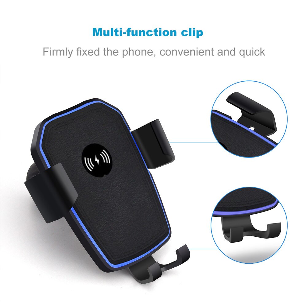 FDGAO Qi Car Wireless Charger for IPhone 12 11 X XS XR 8 Fast Wireless Charging Mount for Samsung S10 S20 S21 Car Phone Holder