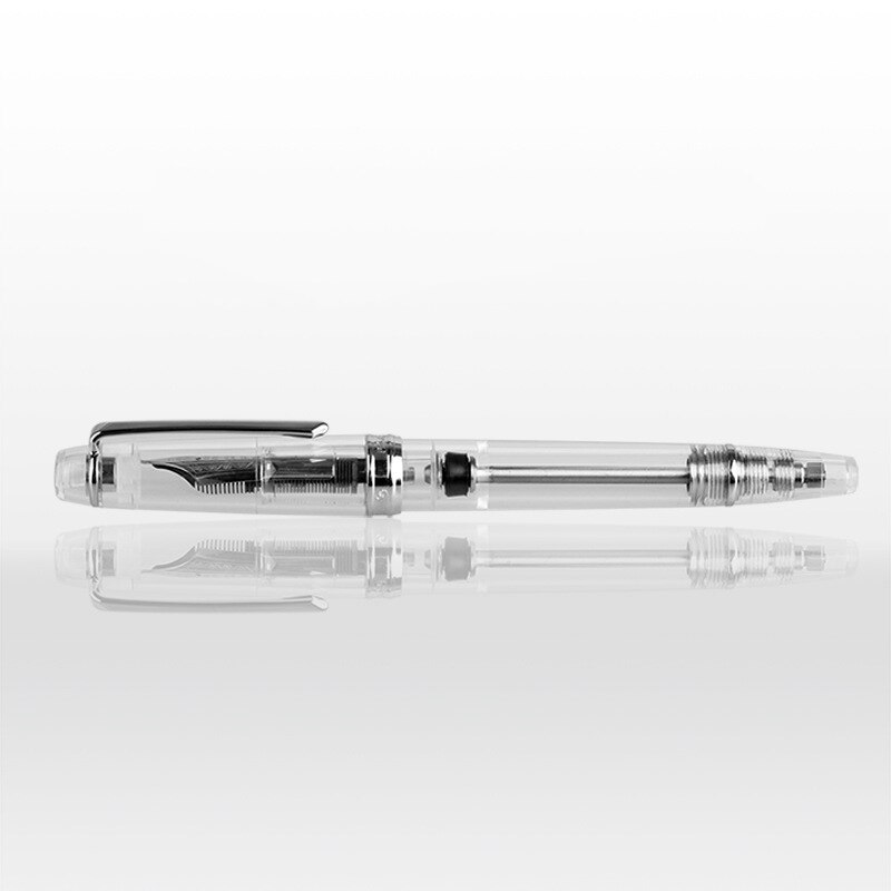 Moonman PENBBS 268 Vacuum Filling Fully Transparent Fountain Pen Resin Iridium M Nib Writing Pen Office Supplies