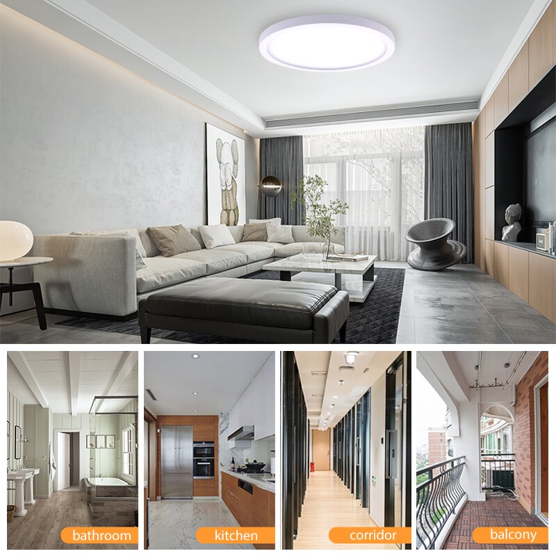 Led Plafondlamp 6W 9W 13W 18W 24W 36W 48W Led-paneel Lamp Ac 85-265V Down Light Opbouw Moderne Lamp Voor Badkamer Lampen