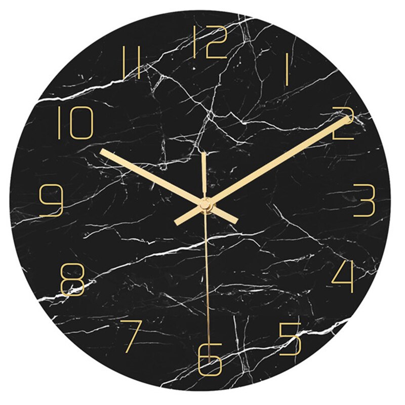 Grün Marmor Wanduhr Einfache Dekorative Kreative nordisch Moderne Marmor Uhren Zauberstab Uhr für Wohnzimmer Küche Büro Schlafzimmer: CC010 30cm