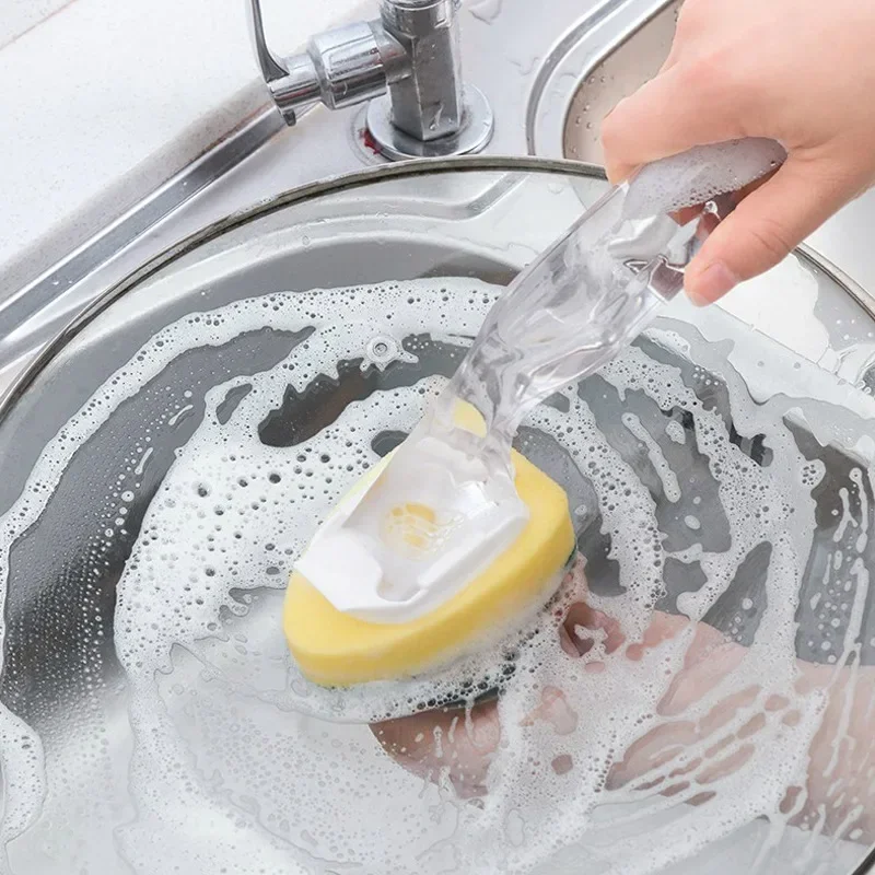 Schwamm-Reinigungsbürsten-einstellen, Seifenspender, 1 Geschirrspülgriff, 2 Ersatzköpfe, Küchenreiniger, Werkzeug, Reinigungsmittel, Karcher Sc4