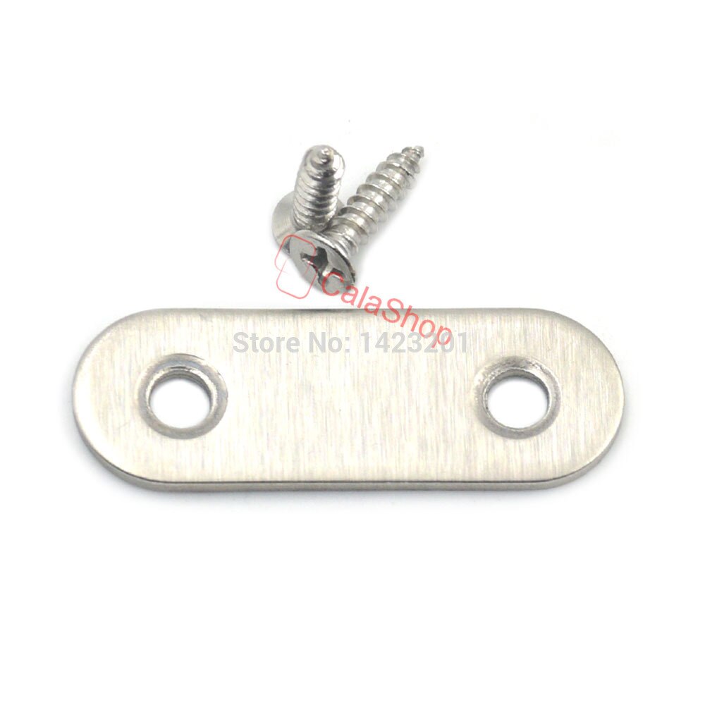 20 Pcs / Lot 46mm 56mm 76mm Length Stainless Steel Flat Fixing Plate Bracket Corner Brace Joint Fastener Angle Plate Connector
