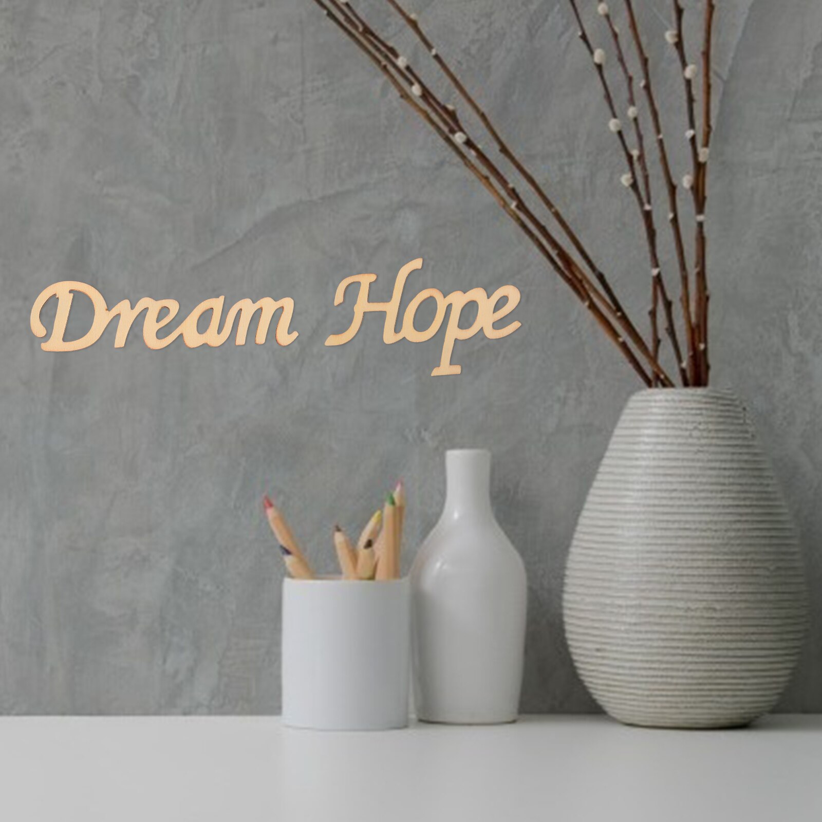 2Pcs Decorative Letter Decors Multi-function Letter Ornaments Hanging Wall Signs Home Accessory