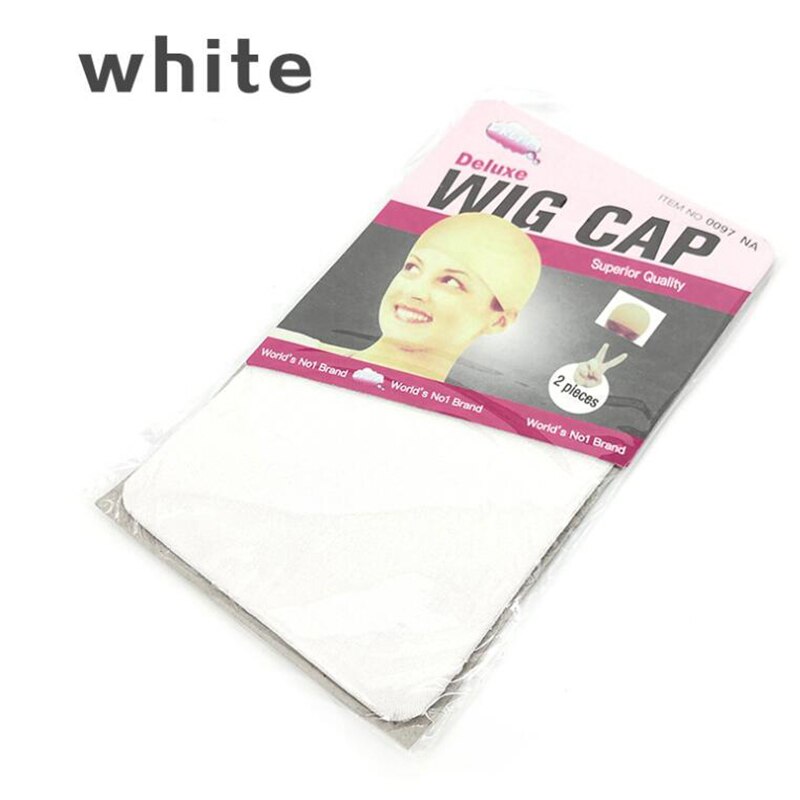 12pieces(6bags) Deluxe Wig Cap Hair Net For Weave Hair Wig Nets Stretch Mesh Wig Cap For Making Wigs Free size: white