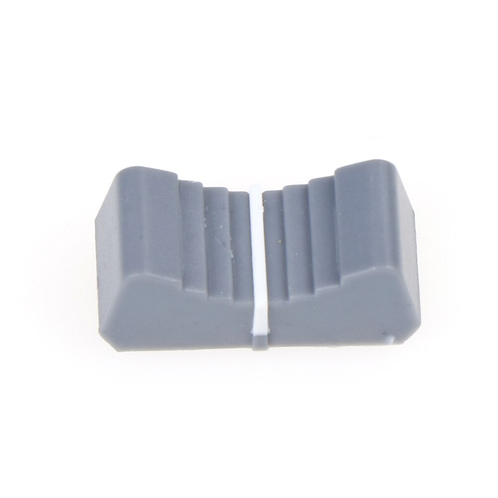 10Pcs Fader Knob Cap Touch Sensitive Slider Ribbed Mixer Desk Switch Knob Cap 8mm: gray