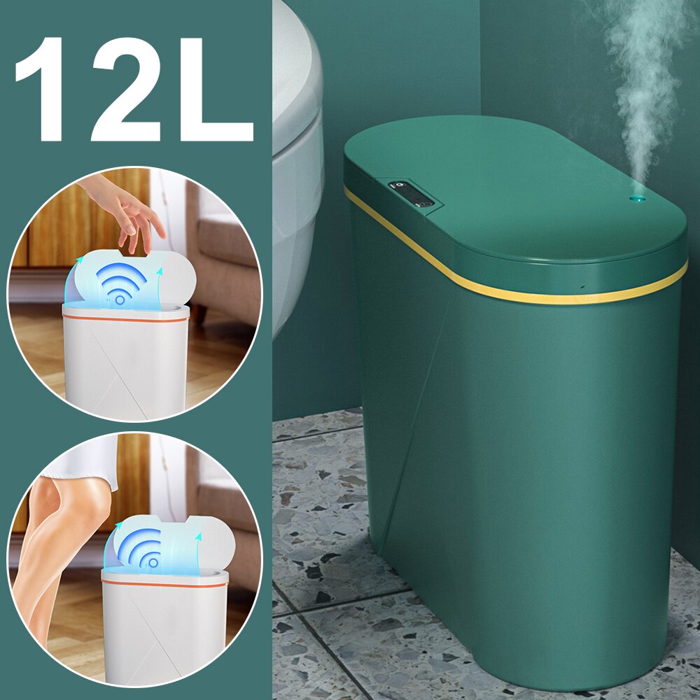 Aromatherapy Smart Garbage Bin Automatic Household Bathroom Toilet Bedroom Living Room Waterproof Narrow Seam Sensor Bin