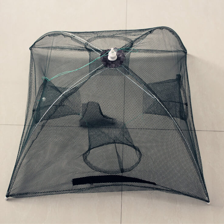1pcs Foldable Crab Net Trap Cast Dip Cage Fishing Bait Fish Minnow Crawfish Shrimp Folding Net Saltwater Freshwater PRO BEROS