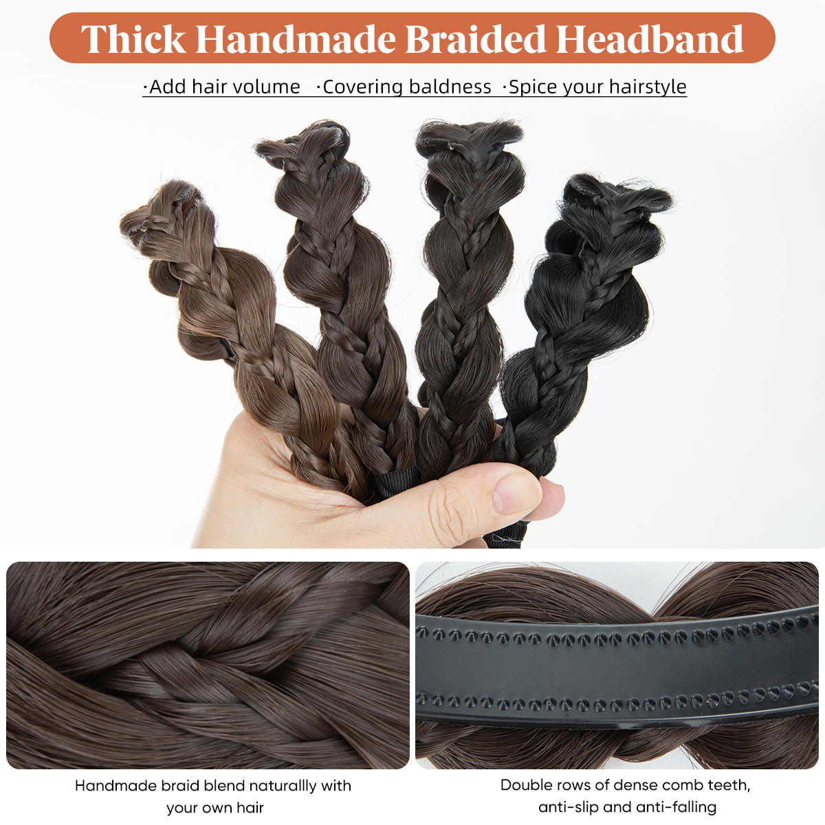 Premium handgemachte synthetische Schmetterling geflochtene Stirnband böhmischen Stil Haar gürtel geflochten Haarband Frauen Frisur Haar teile h26