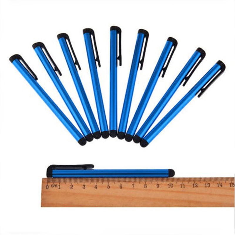 10Pcs/lot Metal Screen Stylus Pen for Universal Smart Phone Tablet PC: Dark Blue