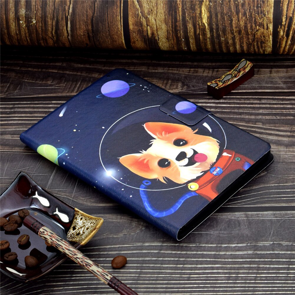 Tablet Case for Lenovo Tab M10 FHD Plus TB-X606F TB-X606X - PU Leather Stand Cover with Card Slot: Space dog