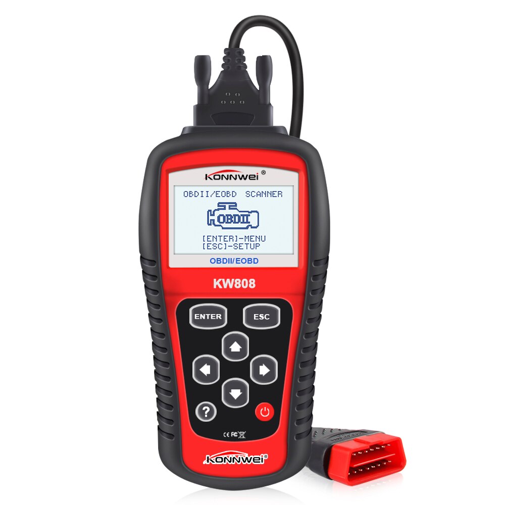 KW808 OBD Car Scanner OBD2 Auto Automotive Diagnostic Scanner Tool Supports CAN J1850 Engine Fualt Code Reader