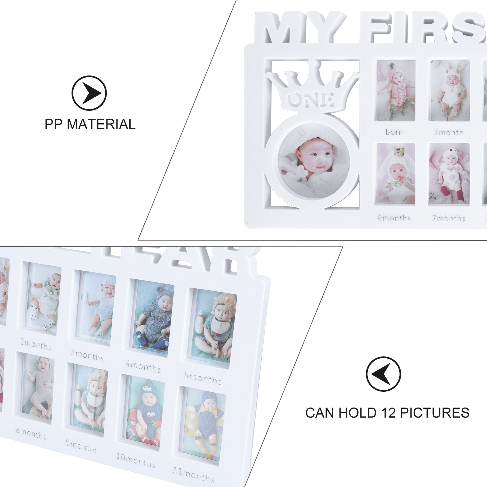 1pc First Year Photo Frame Infant Photo Frame Milestone Picture Frame