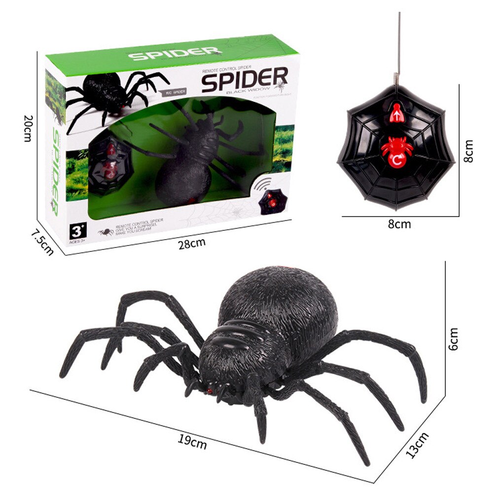 Afstandsbediening Spider Scary Wolf Spider Robot Realistische Prank Speelgoed Kid Creativiteit Decoratie Jokes Prank Spielzeug: Default Title