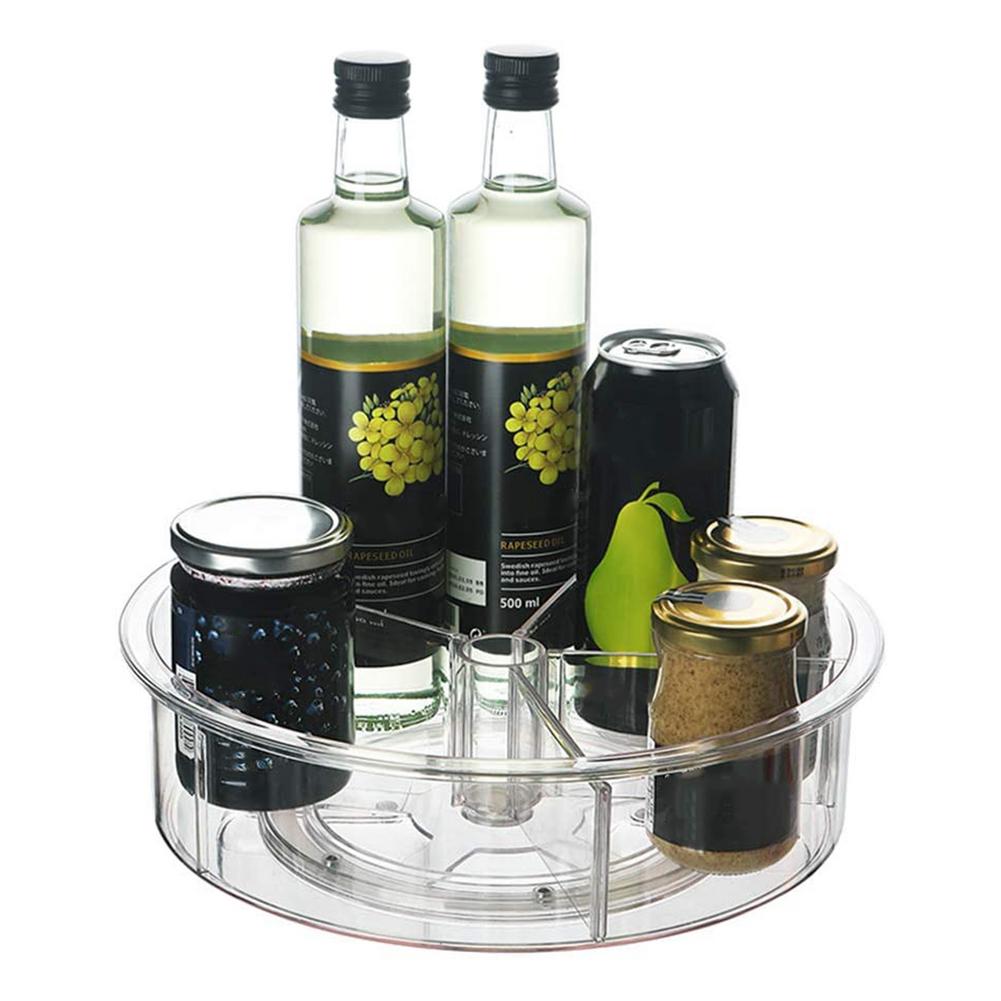 360 Rotating Storage Container Turntable Kitchen Spice Bottle Organizer Turntable Storage Bin Skin Care Product Storage Box