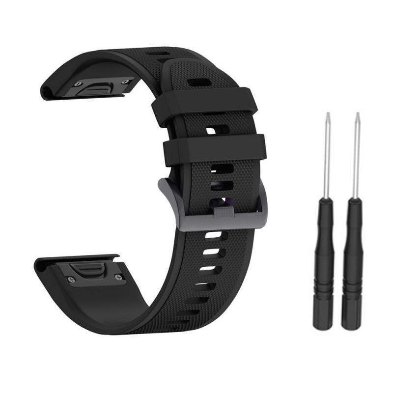 Silicone Strap For Garmin Fenix 3 3HR 5X 5X Plus Band Sport Bracelet Rubber Watchband Silicone Fitness Replacement Band: 4