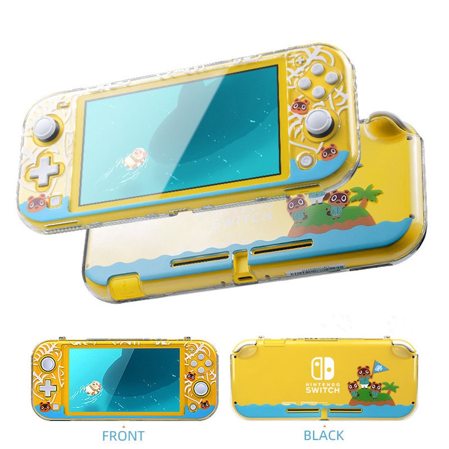 Funda protectora 3 en 1 para Nintendo Switch Lite, Protector de carcasa de Animal Crossing, 2 empuñaduras de palanca analógica