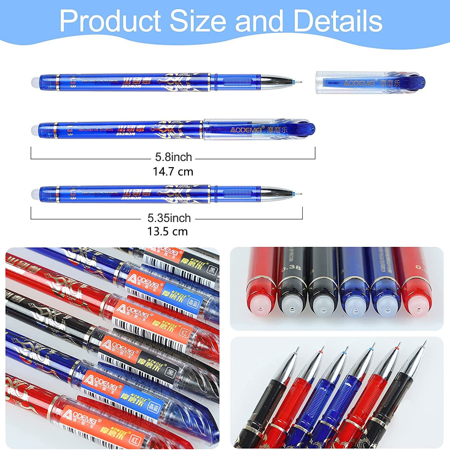 85 Pcs/Set Kawaii Erasable Pens 0.5mm Gel Pen Stationery Waterproof Gel Ink Back to School Writing supplies for Notebook Writing