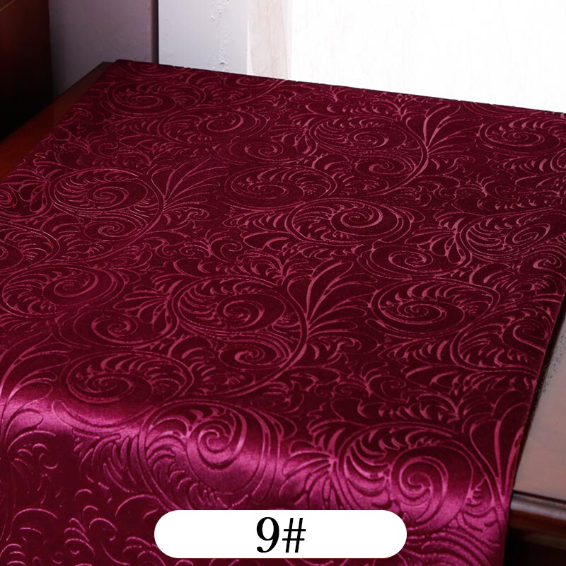 145cm Wide Embossed Golden Upholstery Velvet Fabric For Sofa Burnout Velvet Cloth Curtains Purple Grey Red by the Meter: 9
