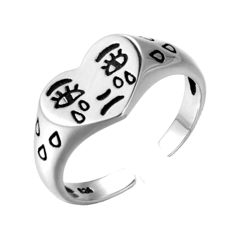 Enkelhet klokke ring retro sølv farge legering musikk noter ring ball dating ring kvinner jenter smykker justerbar åpning