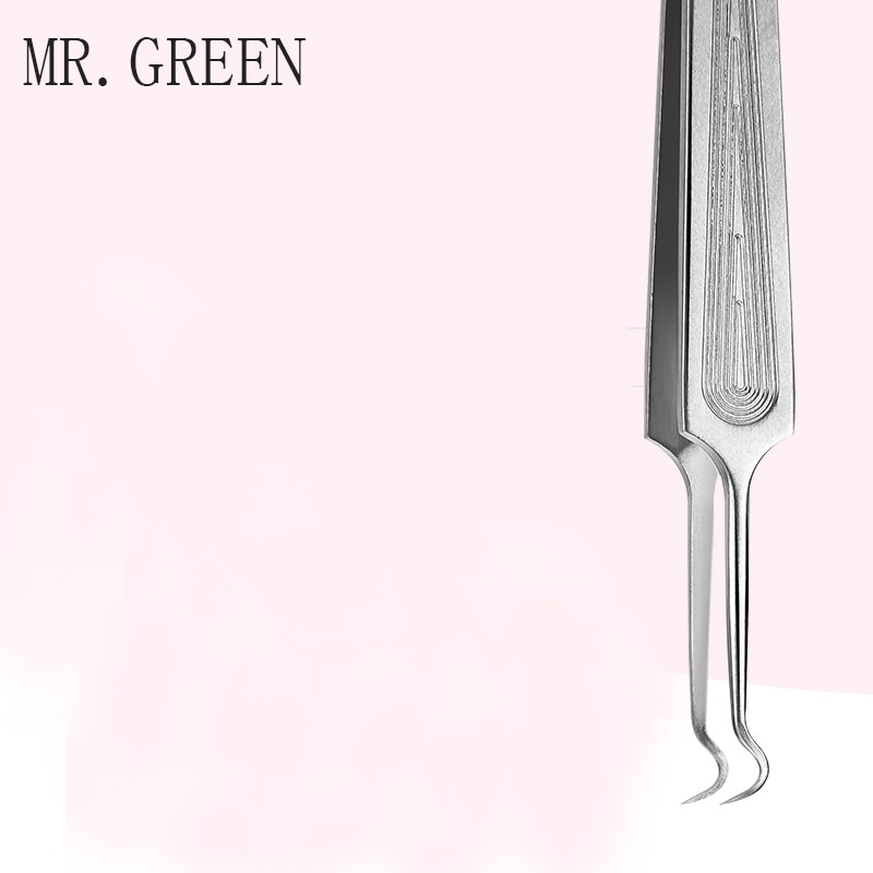 Mr.green roestvrij staal acne naaldpunt pincet gezichtsverzorging acne reinigen anti-acne overvolle acne vetdeeltjes