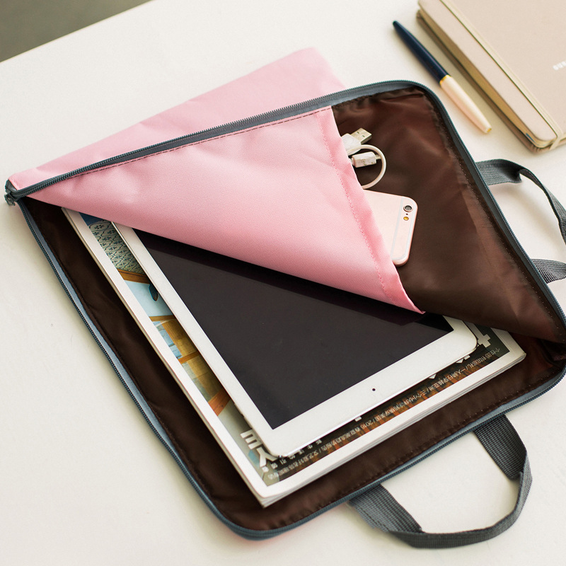 Bolsa de documentos de gran capacidad A4, maletín de negocios, carpeta de archivos para papeles, papelería, para estudiantes