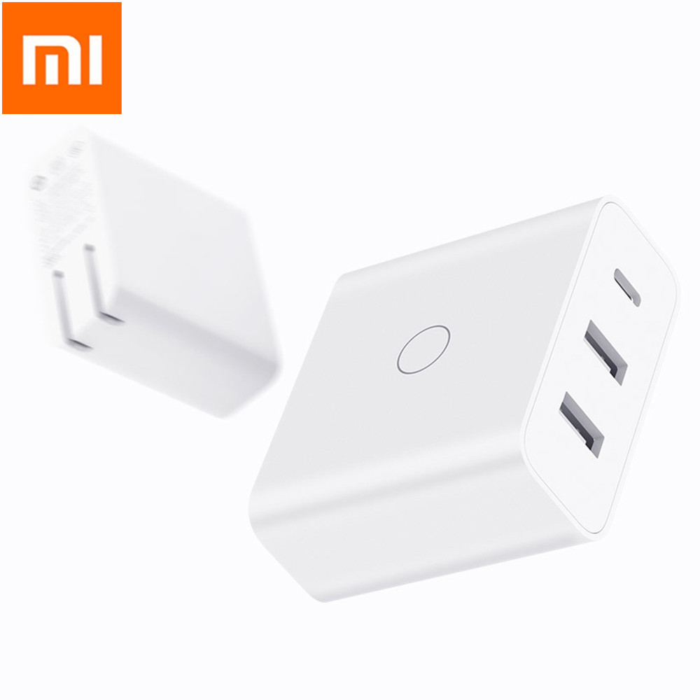 Originele Xiaomi ZMI USB Charger 65W 3 Port Voor Android iOS Schakelaar Smart Output Type-C 45W USB-A 20W snel Opladen Met Usb-kabel