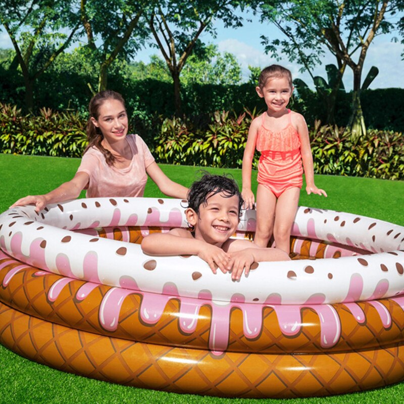 Ijs 3-Layer Kinderen Opblaasbaar Zwembad Plastic Baby Ronde Zwembad Kindje Zand Zwembad Oceaan Ballenbad draagbare Zwembad