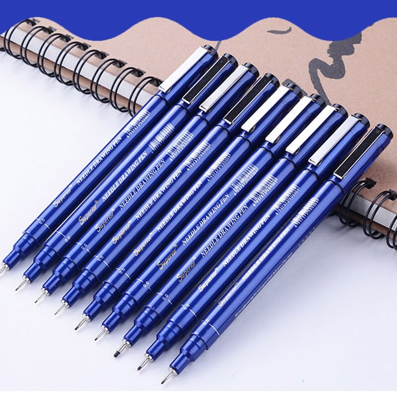 Micron Needle pen cartoon sketch strokes hand black Fine ink pen Brush pen Art Markers drawing Stationery Office Supplies