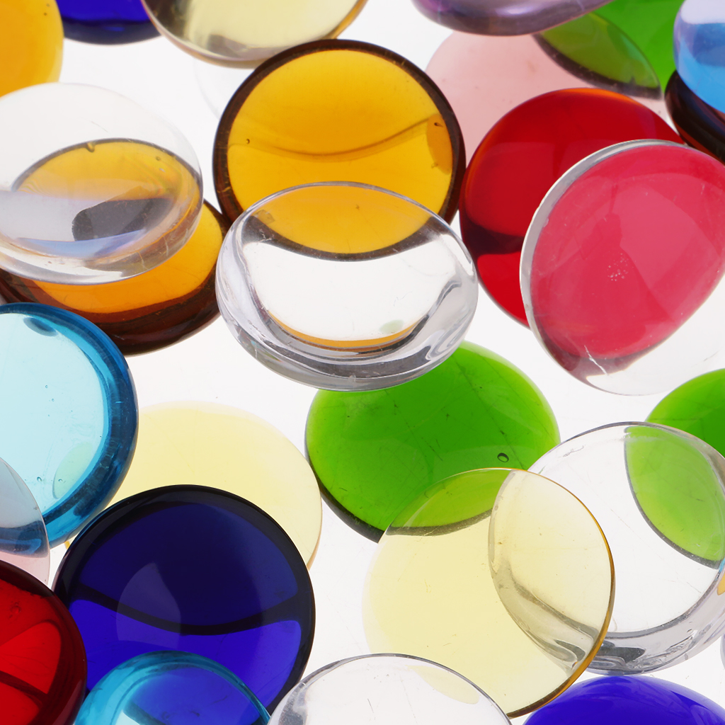 100g blandede farver rund form klart glas mosaik fliser til gør-det-selv-håndværk mosaik gør børn puslespil kunst håndværk gennemsigtig sten