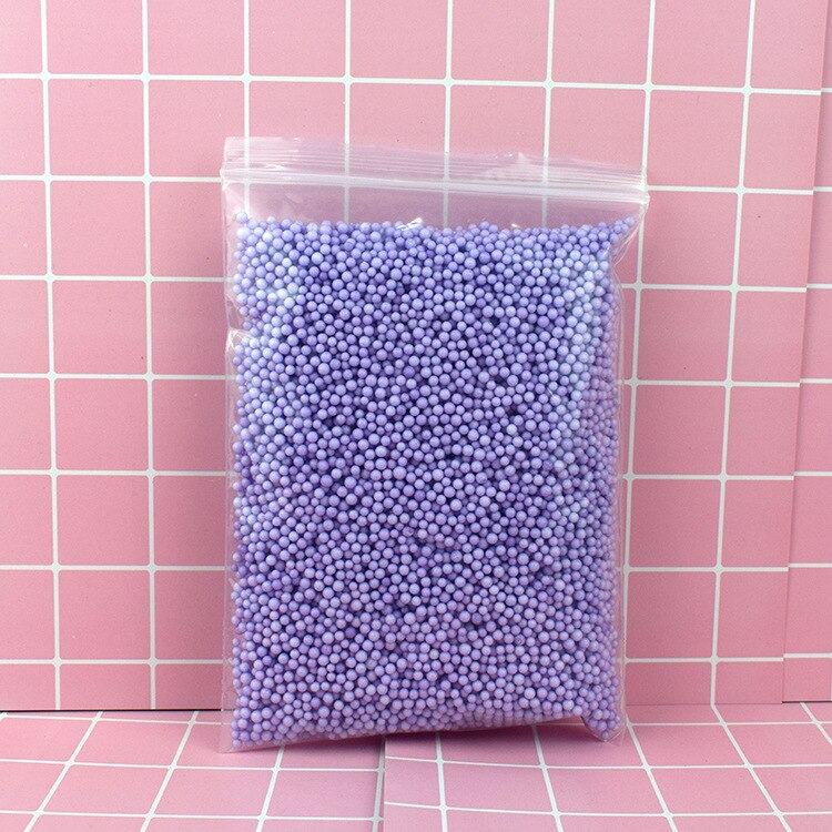 One Pack Snow Slime Balls Accessories Foam Additives Slimes Beads All For Slime Foam Filler Charms Clay DIY Craft Supplies: Light Purple