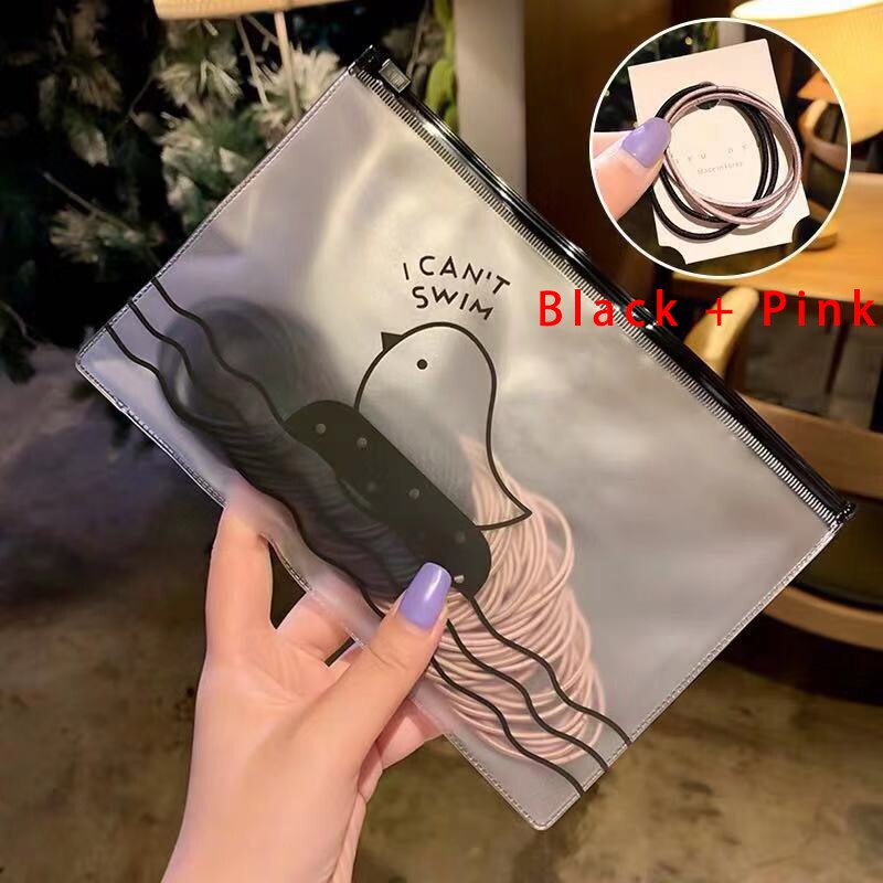 [100 PCS] Basic High Elastic Hair Rope Headdress Rubber Band Hair Rope Female Hair Simple Rubber Band: Hair ring 110-3