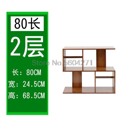 Student bookshelf modern minimalist shelf living room bamboo floor bookcase free combination small bookshelf: 80cm style1