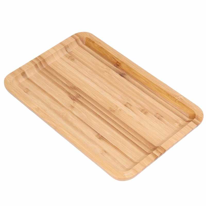 Bamboo Tray Bamboo Platter Sturdy Structure Safe for Fruit for Breakfast