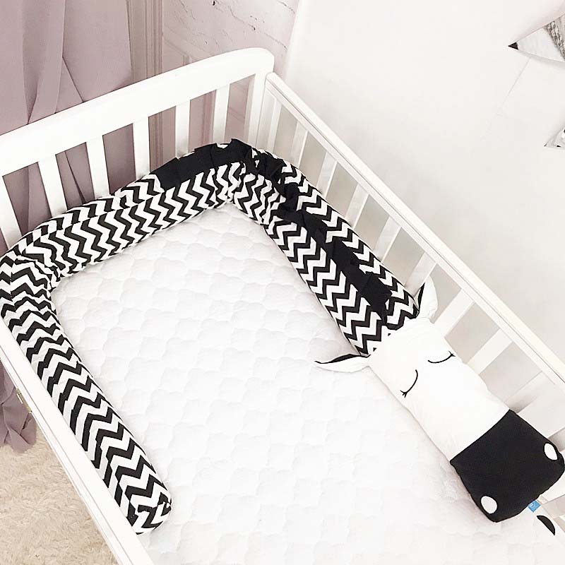 2M/3M Babybedje Bumper Pasgeboren Bed Bumpers Cartoon Zebra Kind Barrière Katoen Nursery Bedding Voor Kamer decor