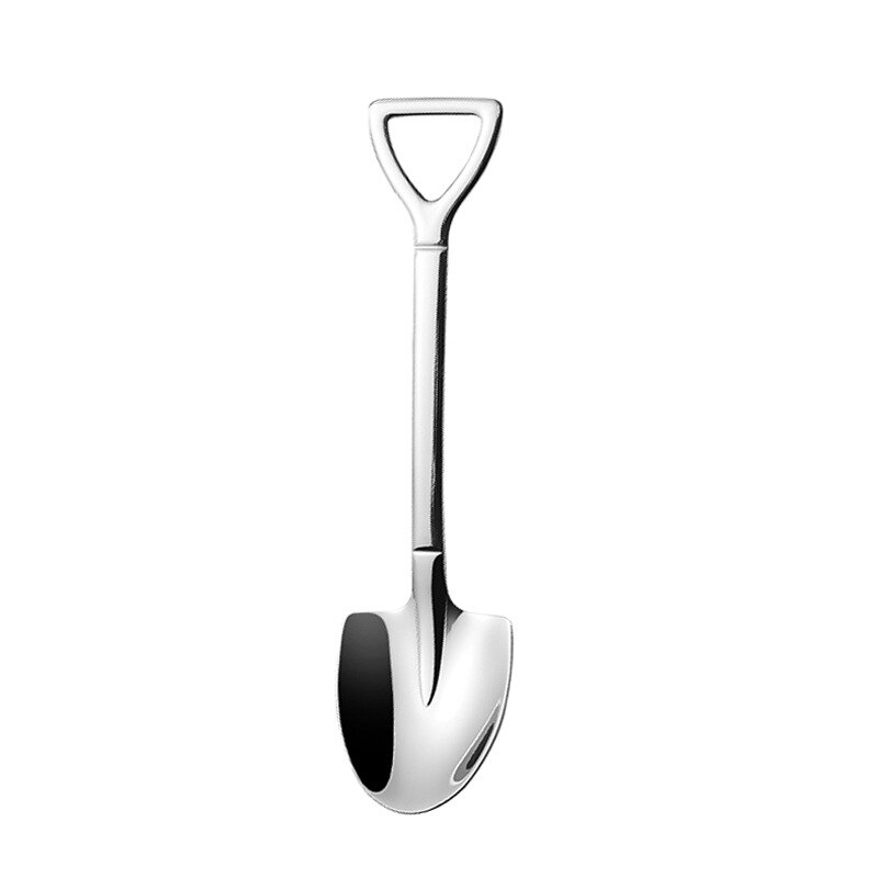 304 stainless steel shovel spoon, engineer, plain tip shovel spoon, dessert cake, ice cream and watermelon spoon.: 304 sharp spoon