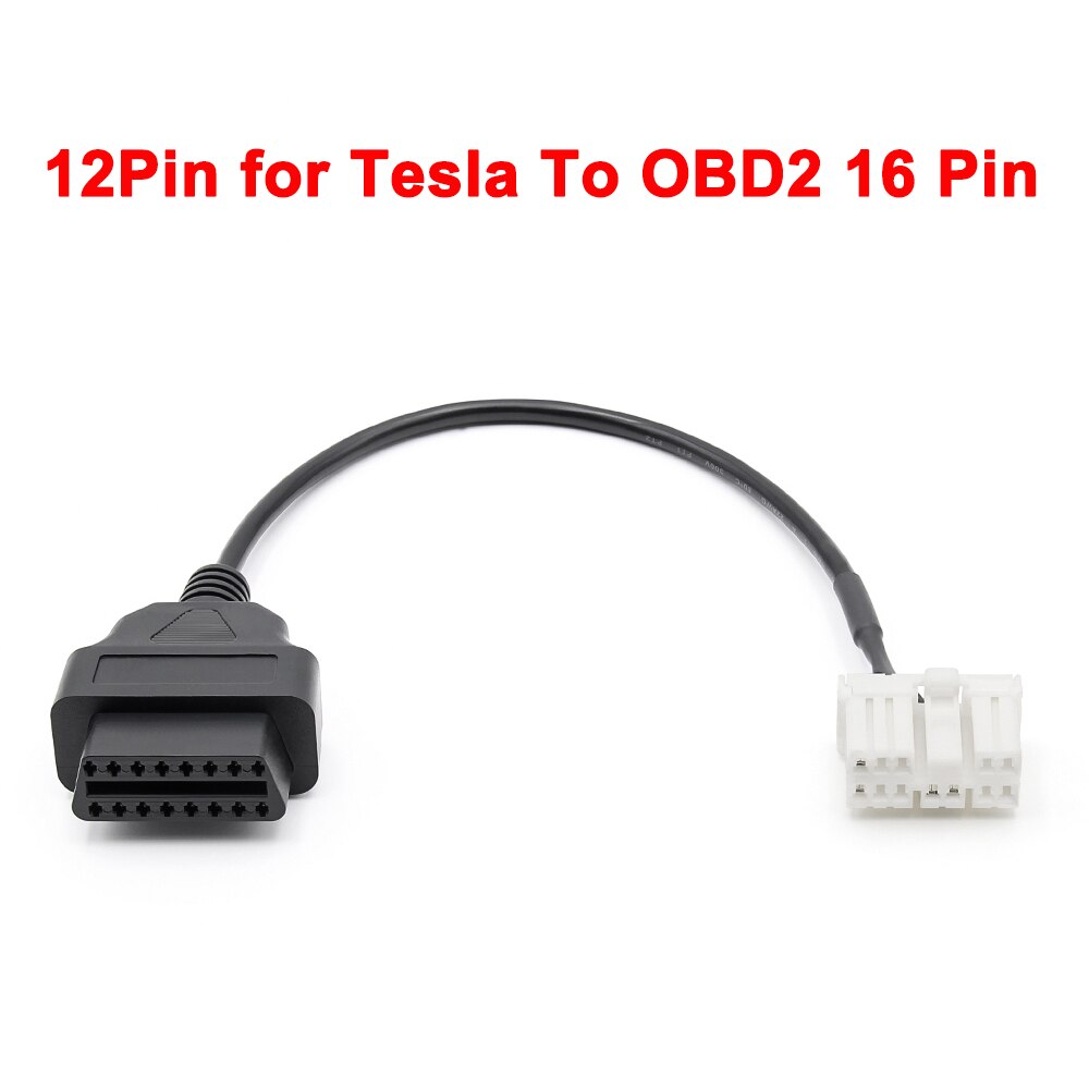 Connecteur OBD2 pour Tesla Model 3, outils de Diagnostic de voiture, câble mâle-femelle à 16 broches pour Tesla Model Y 12/20/26 broches: 12PIN for Tesla