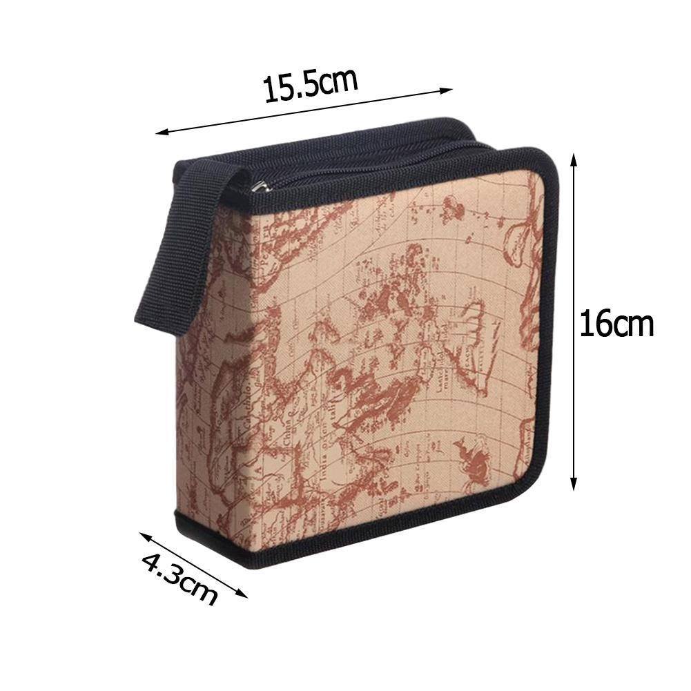 World Map Cd Vcd Dvd 40 Discs Opbergdoos Houder Pakket Streep Thuis Cover Case Kaart Opbergtas Auto Beschermende album Organi Y2H0