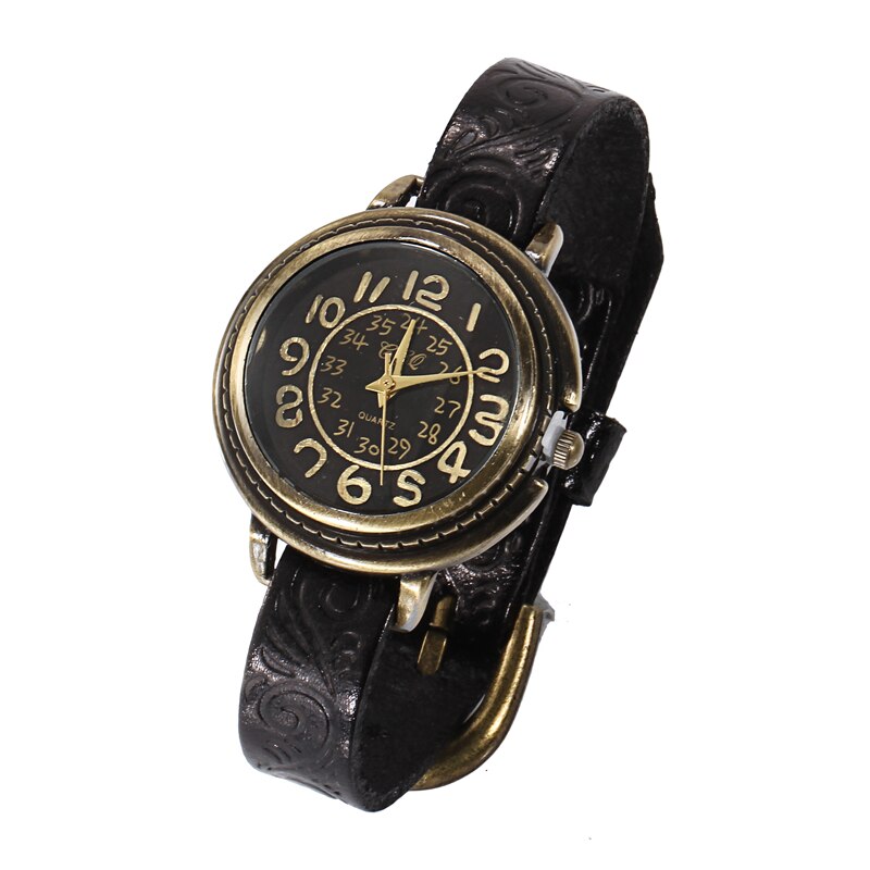 Reloj Vintage para mujer, reloj de cuarzo, pulsera de cuero PU, reloj de pulsera antiguo, relojes analógicos informales, reloj de mujer
